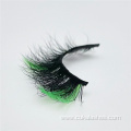 15mm colorful mink lashes green color mink eyelashes